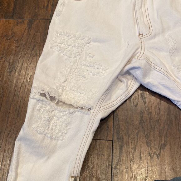 one x one teaspoon cropped white distressed jeans size 25 NWT - Picture 3 of 12